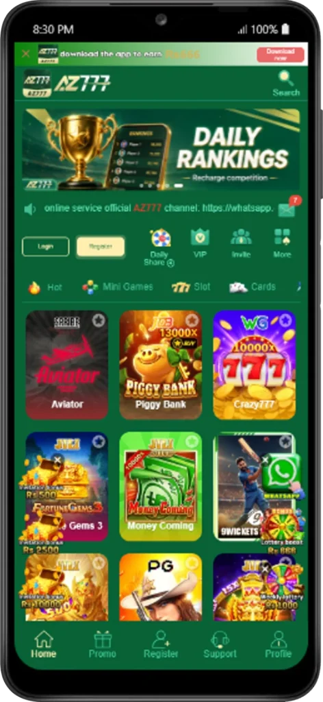AZ777 Homepage